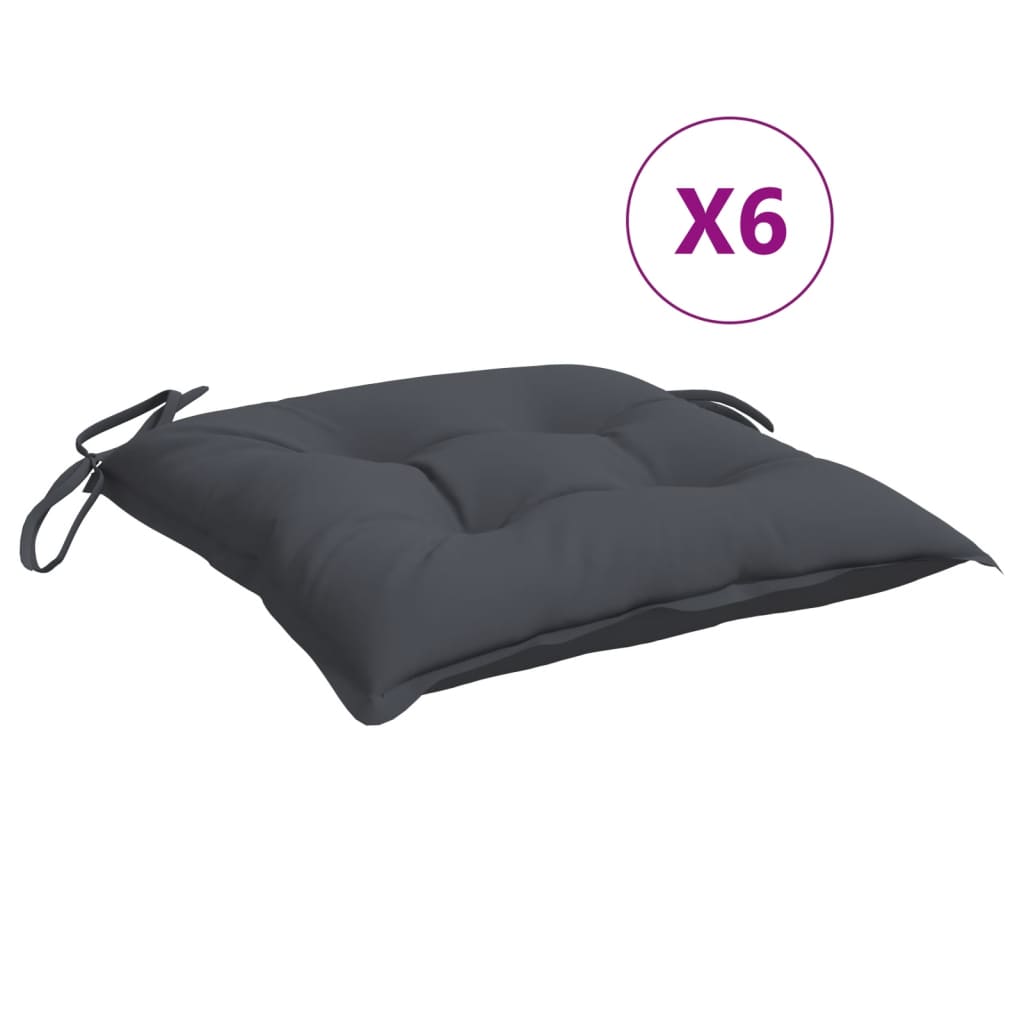 8720286185735_a_en_hd_1 vidaXL Chair Cushions 6 pcs Anthracite 40x40x7 cm Oxford Fabric - Image 2