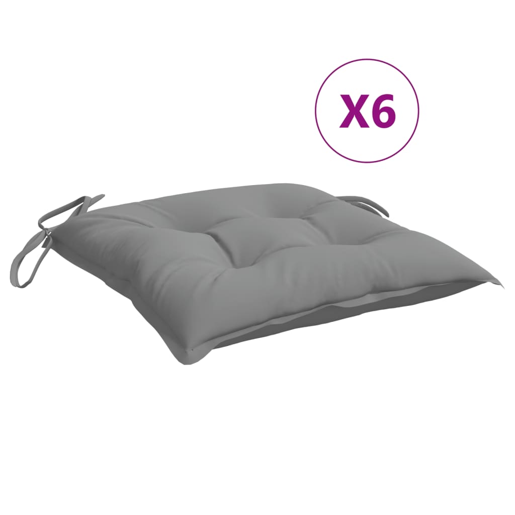 8720286185766_a_en_hd_1 vidaXL Chair Cushions 6 pcs Grey 40x40x7 cm Oxford Fabric - Image 2
