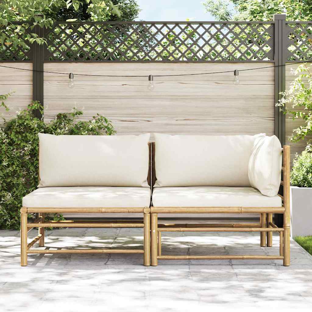 8720286188002_g_en_hd_1 vidaXL 2 Piece Garden Lounge Set with Cream White Cushions Bamboo - Image 3