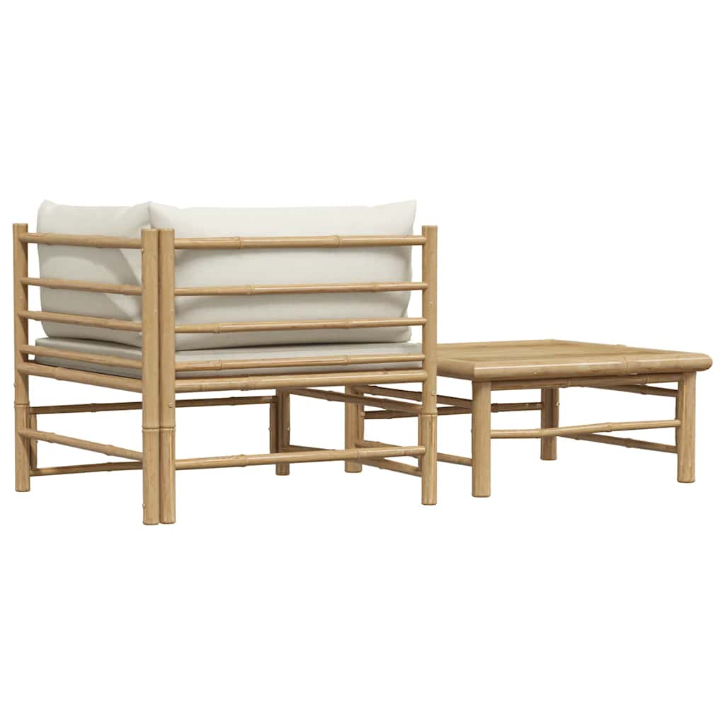 8720286188019_g_en_hd_7 vidaXL 2 Piece Garden Lounge Set with Cream White Cushions Bamboo - Image 9