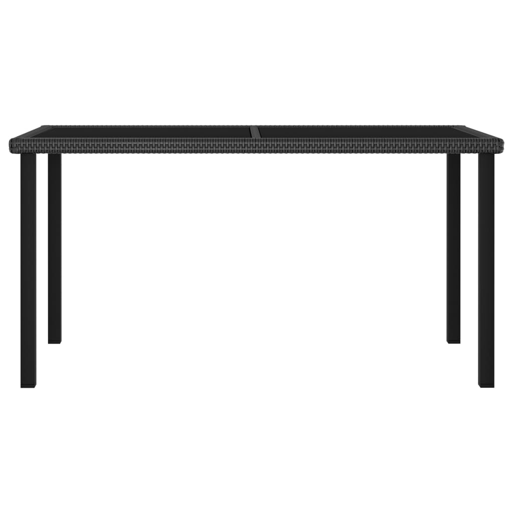 8720286188484_g_en_hd_1 vidaXL Garden Dining Table Black 140x70x73 cm Poly Rattan - Image 2