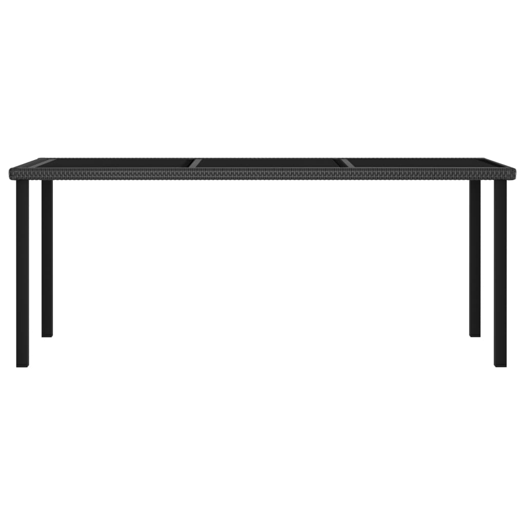 8720286188491_g_en_hd_1 vidaXL Garden Dining Table Black 180x70x73 cm Poly Rattan - Image 2