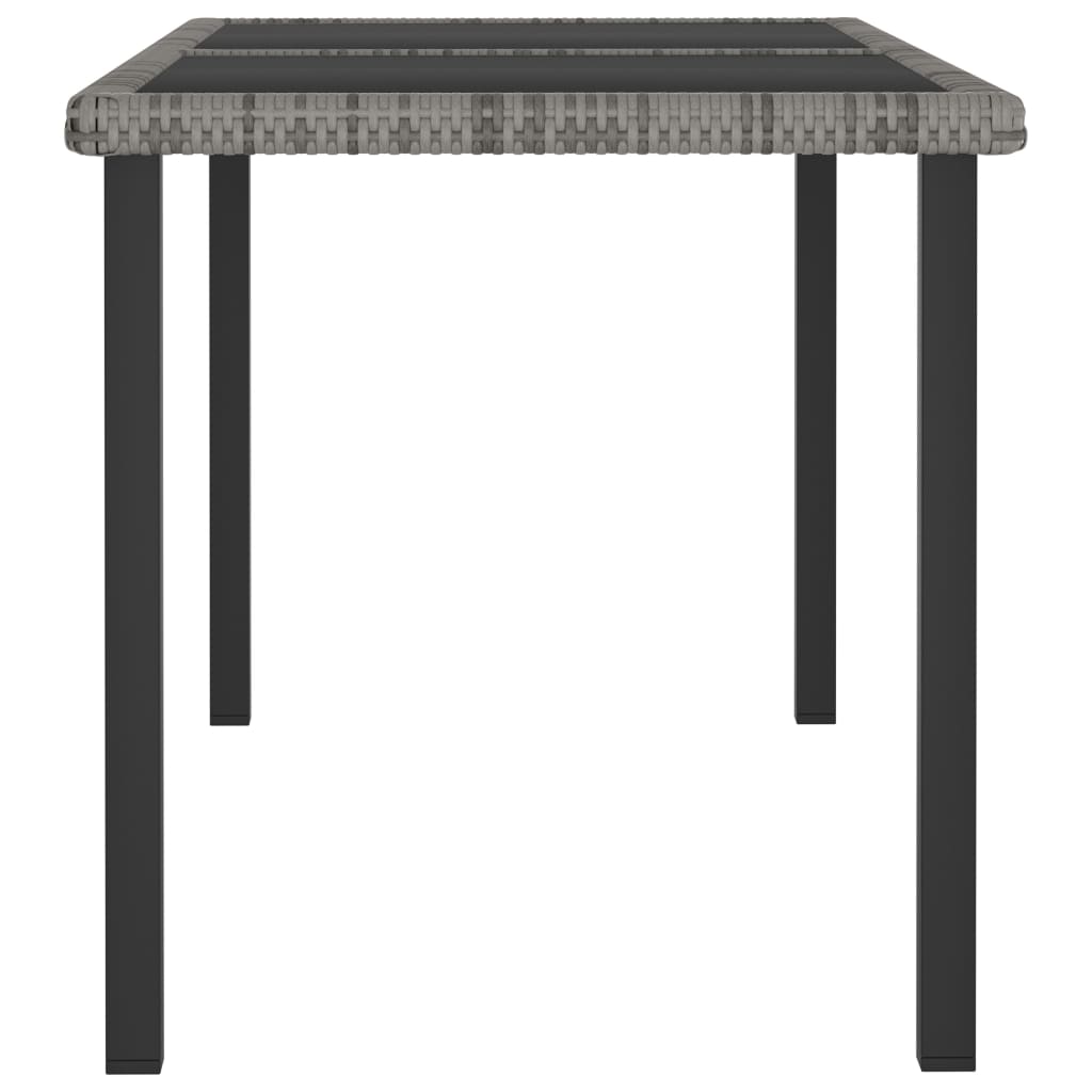 8720286188514_g_en_hd_2 vidaXL Garden Dining Table Grey 140x70x73 cm Poly Rattan - Image 3