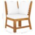 vidaXL 4 Piece Garden Lounge Set with Cushion Cream Solid Acacia Wood - Image 12