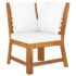 vidaXL 4 Piece Garden Lounge Set with Cushion Cream Solid Acacia Wood - Image 6