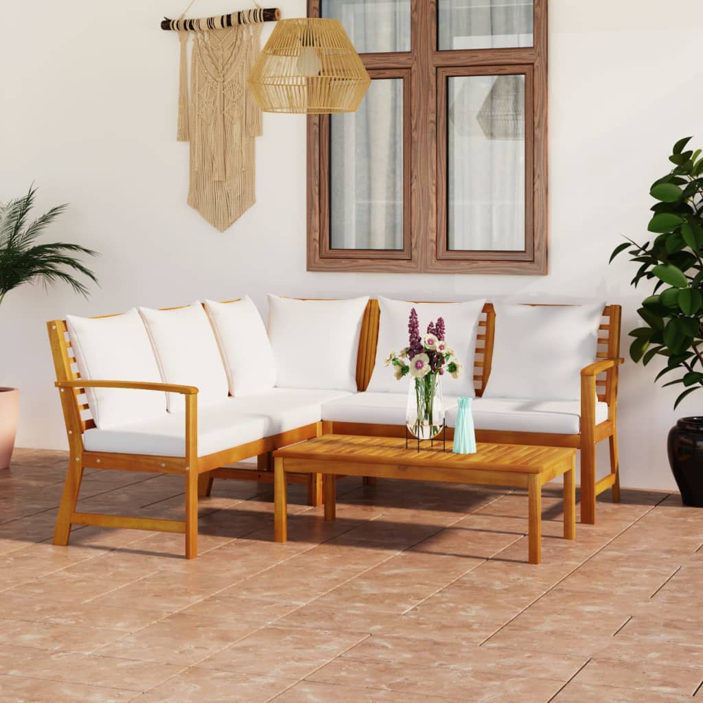 8720286188538_m_en_hd_1 vidaXL 4 Piece Garden Lounge Set with Cushion Cream Solid Acacia Wood - Image 1