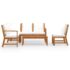 vidaXL 5 Piece Garden Lounge Set with Cushion Cream Solid Acacia Wood - Image 3