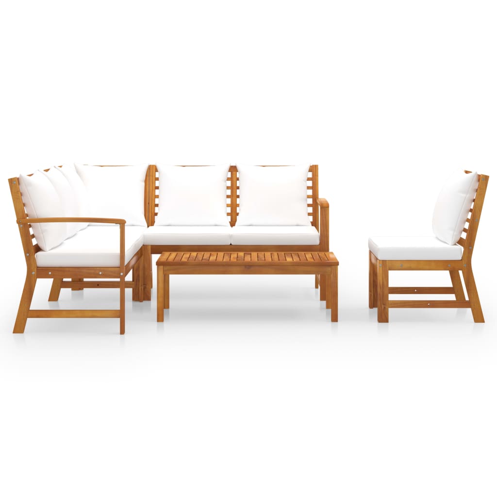 8720286188545_g_en_hd_1 vidaXL 5 Piece Garden Lounge Set with Cushion Cream Solid Acacia Wood - Image 3