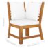 vidaXL 4 Piece Garden Lounge Set with Cushion Cream Solid Acacia Wood - Image 11