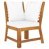 vidaXL 4 Piece Garden Lounge Set with Cushion Cream Solid Acacia Wood - Image 5