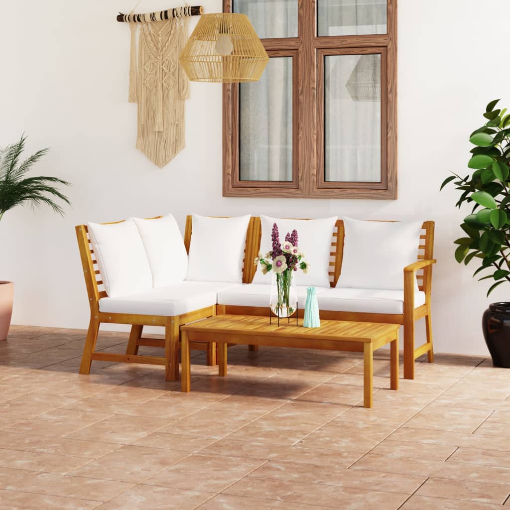8720286188569_m_en_hd_1 vidaXL 4 Piece Garden Lounge Set with Cushion Cream Solid Acacia Wood - Image 1