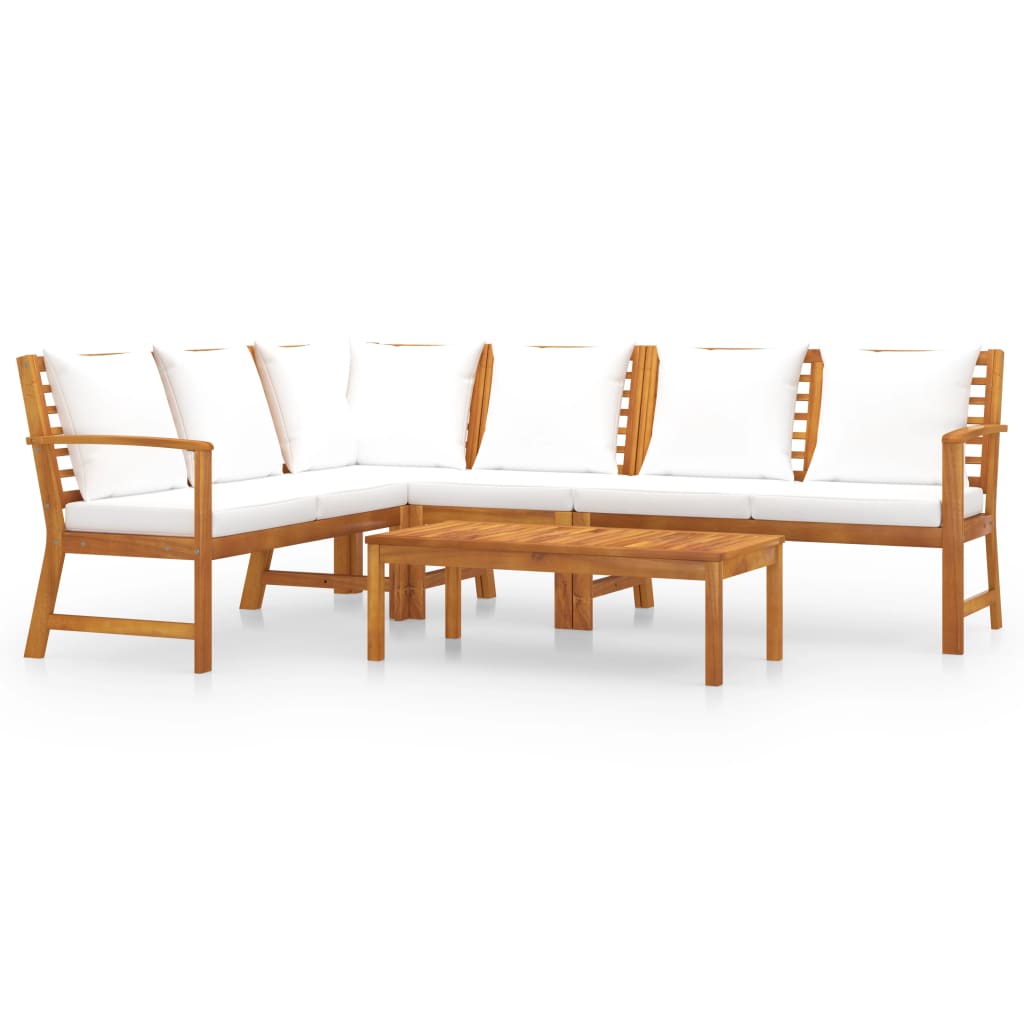 8720286188576_a_en_hd_1 vidaXL 5 Piece Garden Lounge Set with Cushion Cream Solid Acacia Wood - Image 2