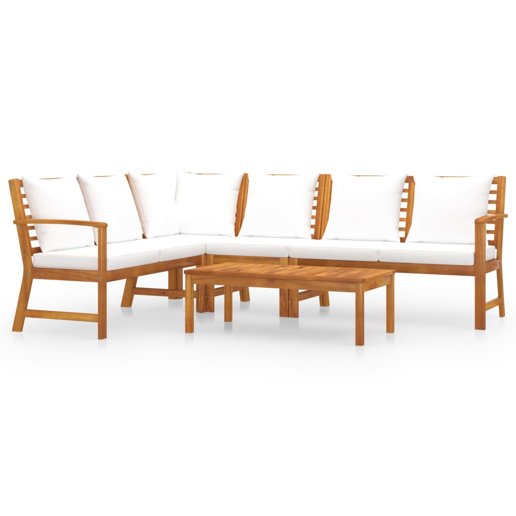 8720286188576_g_en_hd_1 vidaXL 5 Piece Garden Lounge Set with Cushion Cream Solid Acacia Wood - Image 3