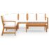 vidaXL 6 Piece Garden Lounge Set with Cushion Cream Solid Acacia Wood - Image 3