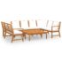 vidaXL 9 Piece Garden Lounge Set with Cushion Cream Solid Acacia Wood - Image 2