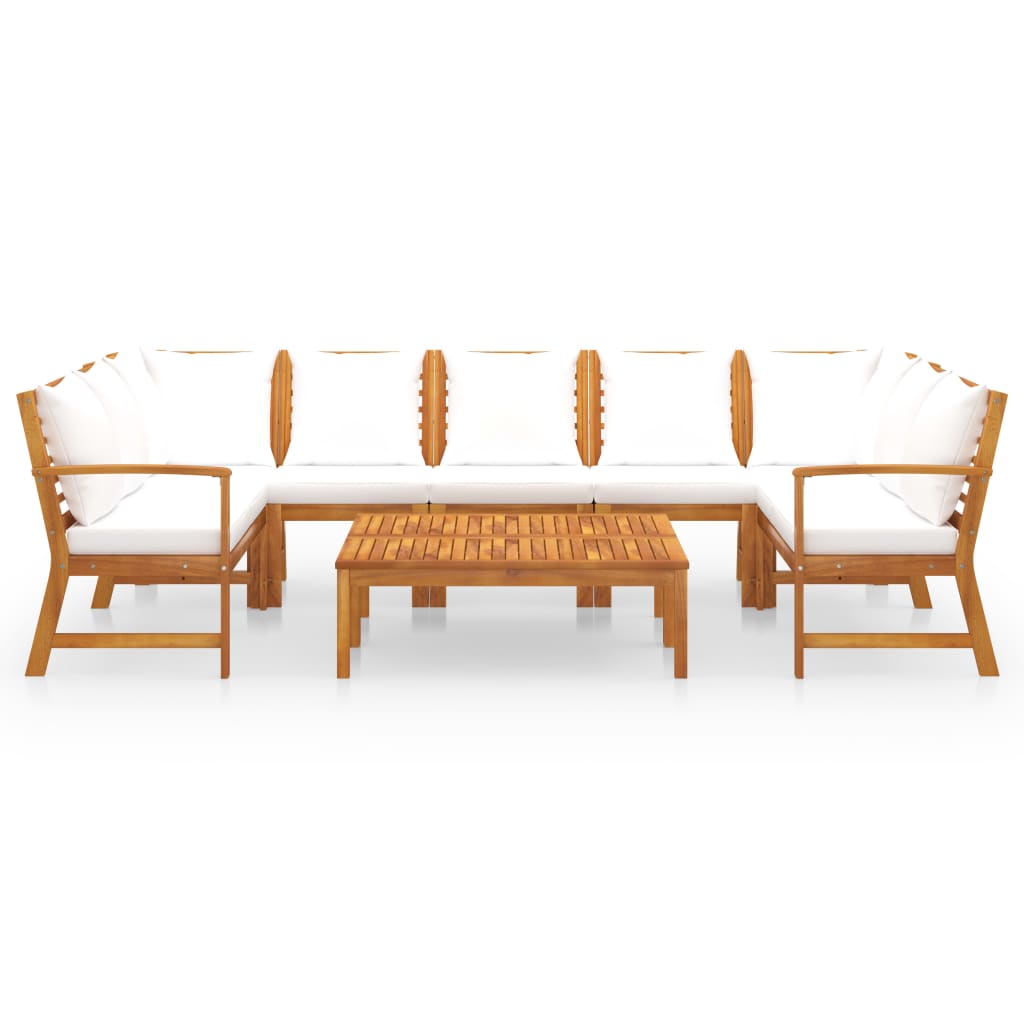 8720286188590_g_en_hd_1 vidaXL 9 Piece Garden Lounge Set with Cushion Cream Solid Acacia Wood - Image 3