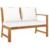 vidaXL 9 Piece Garden Lounge Set with Cushion Cream Solid Acacia Wood - Image 5