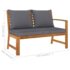 vidaXL 4 Piece Garden Lounge Set with Cushion Solid Acacia Wood - Image 9
