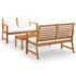 vidaXL 3 Piece Garden Lounge Set with Cushion Solid Acacia Wood - Image 2