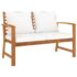 vidaXL 3 Piece Garden Lounge Set with Cushion Solid Acacia Wood - Image 4
