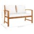 vidaXL 3 Piece Garden Lounge Set with Cushion Solid Acacia Wood - Image 8