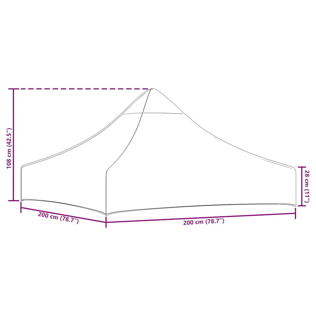8720286189832_g_en_hd_4 vidaXL Party Tent Roof 2x2 m Terracotta 270 g/m² - Image 6