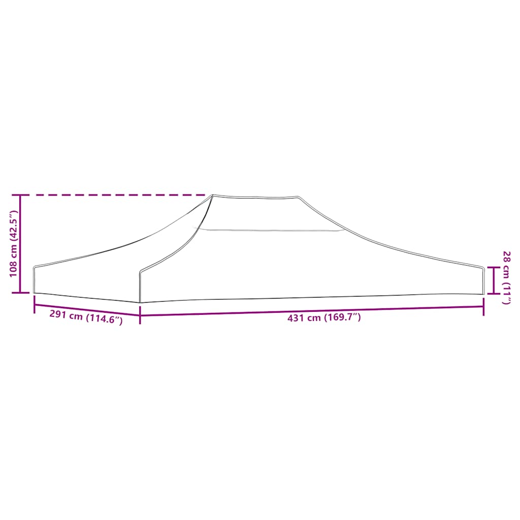8720286190036_g_en_hd_5 vidaXL Party Tent Roof 4.5x3 m Beige 270 g/m² - Image 7