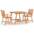 vidaXL 3 Piece Garden Dining Set Solid Acacia Wood - Image 2