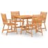 vidaXL 5 Piece Garden Dining Set Solid Acacia Wood - Image 2