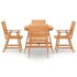 vidaXL 5 Piece Garden Dining Set Solid Acacia Wood - Image 3