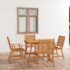 vidaXL 5 Piece Garden Dining Set Solid Acacia Wood
