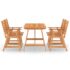 vidaXL 5 Piece Garden Dining Set Solid Acacia Wood - Image 3
