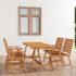 vidaXL 5 Piece Garden Dining Set Solid Acacia Wood