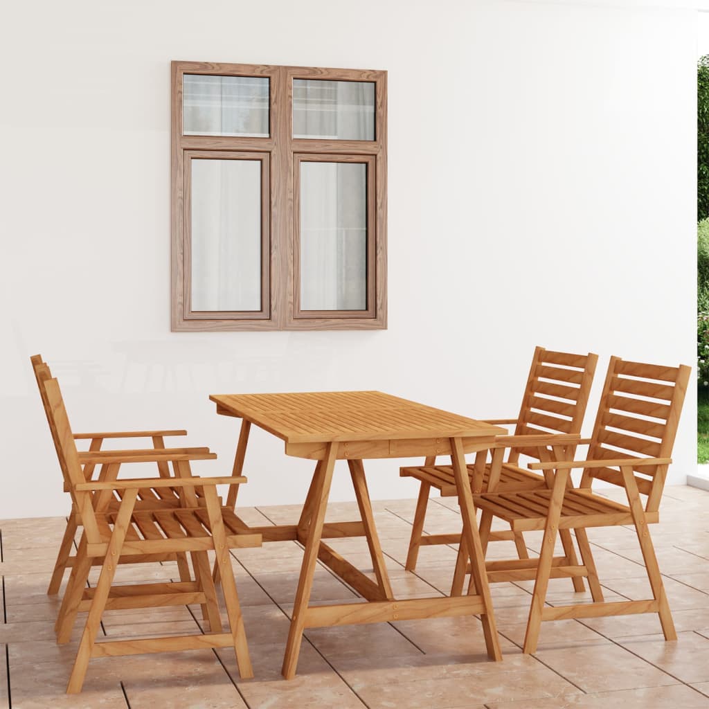 8720286190142_m_en_hd_1 vidaXL 5 Piece Garden Dining Set Solid Acacia Wood - Image 1