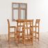 vidaXL 5 Piece Outdoor Bar Set Solid Acacia Wood