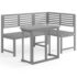 vidaXL 2 Piece Bistro Set Solid Acacia Wood Grey - Image 2
