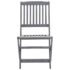 vidaXL 4 Piece Bistro Set Solid Acacia Wood Grey - Image 13