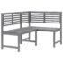 vidaXL 4 Piece Bistro Set Solid Acacia Wood Grey - Image 5