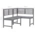 vidaXL 4 Piece Bistro Set Solid Acacia Wood Grey - Image 11