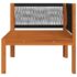vidaXL 3-Seater Garden Sofa with Cushion Wood Acacia&Rope - Image 13