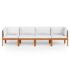 vidaXL 4-Seater Garden Sofa with Cushion Wood Acacia&Rope - Image 3
