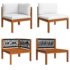 vidaXL 4-Seater Garden Sofa with Cushion Wood Acacia&Rope - Image 4