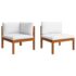 vidaXL 4-Seater Garden Sofa with Cushion Wood Acacia&Rope - Image 5