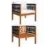 vidaXL 5 Piece Garden Lounge Set with Cushions Cream Wood Acacia&Rope - Image 7