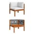 vidaXL 10 Piece Garden Lounge Set with Cushions Cream Wood Acacia&Rope - Image 4