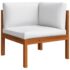 vidaXL 10 Piece Garden Lounge Set with Cushions Cream Wood Acacia&Rope - Image 5