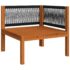 vidaXL 10 Piece Garden Lounge Set with Cushions Cream Wood Acacia&Rope - Image 6