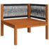 vidaXL 12 Piece Garden Lounge Set with Cushions Cream Wood Acacia&Rope - Image 6