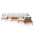 vidaXL 12 Piece Garden Lounge Set with Cushions Cream Wood Acacia&Rope - Image 3