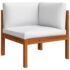 vidaXL 12 Piece Garden Lounge Set with Cushions Cream Wood Acacia&Rope - Image 5